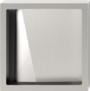 Freigestelltes Produktbild im idealen Blickwinkel fotografiert zeigt die GRIFFWERK Griffmuschel JETTE VISION GM in der Ausführung für Glas - Alu Edelstahl optik matt - Klebetechnik Sensa 