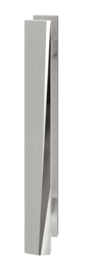 Freigestelltes Produktbild im idealen Blickwinkel fotografiert zeigt die GRIFFWERK Griffstangen-Paar JETTE VISION GST in der Ausführung für Glas - Alu Edelstahl optik matt - Klebetechnik Sensa 